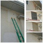 Stucco patching.